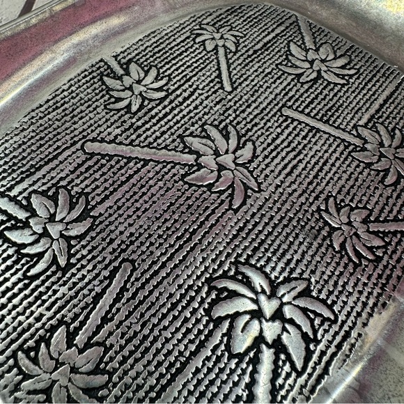 vintage Wilton Armetale Pewter Finish Palm Tree Bread Tray/Serving Plate - Picture 8 of 8